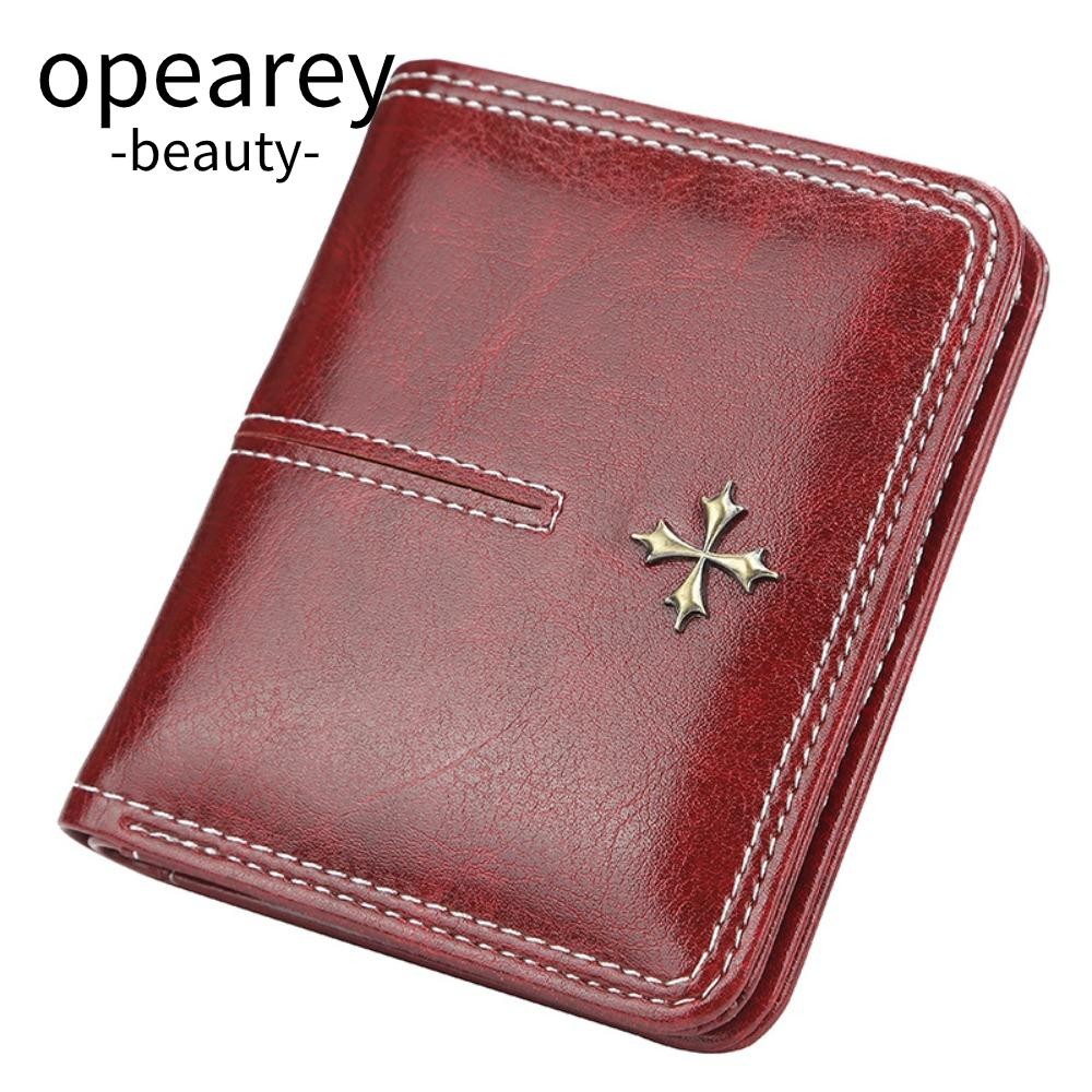 Ví nhỏ OPEAREY, Ví nữ Mini có dây kéo bằng da PU, Ví nữ chất lượng hình vuông dọc