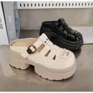 [Có sẵn] Phủ bóng Giày sục nữ m.miu khóa X  sục đế cao siêu nhẹ nâng đế dáng thể thao siêu xinh thời trang