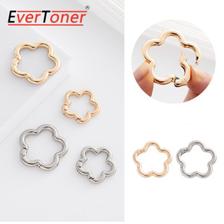 EverToner 2 Chiếc Hoa Hình Carabiner Móc Vòng Móc Khóa Móc Khóa DIY Trang Sức Làm Vật Dụng Kết Nối Khóa Phụ Kiện