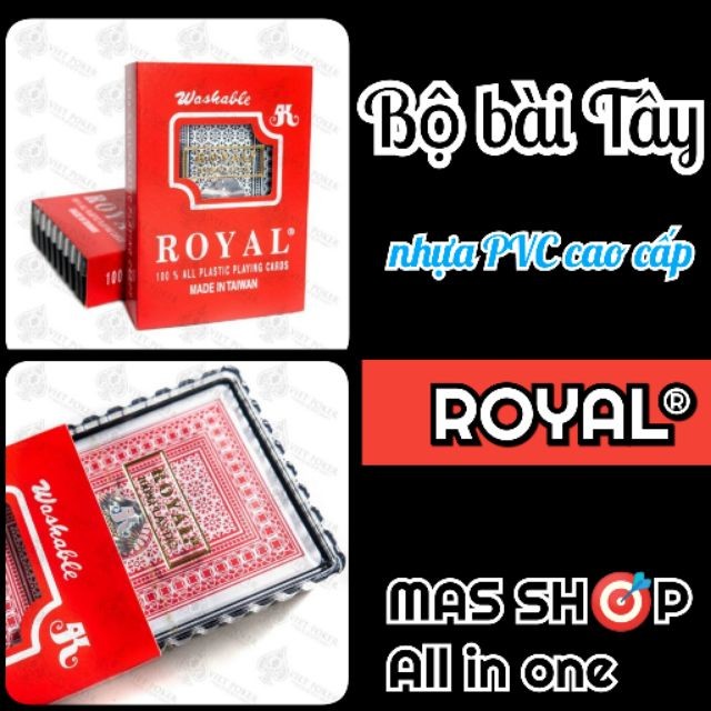 Bộ bài tây nhựa ROYAL® LOẠI 1 cao cấp Đài Loan (TAIWAN)
