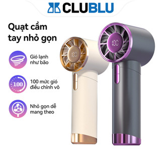 -CLUBLU- Quạt Cầm Tay Tubor Mini 100 Cấp Độ Gió Pin Sạc USB Không Cánh QF1013 Cho Văn Phòng Học Sinh