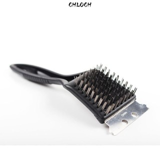 CHLOCH Grill Cleaner, Bàn chải làm sạch BBQ làm sạch sâu 2 trong 1, Tay cầm bằng nhựa cầm tay Bàn chải thép Bàn chải làm bánh Tiện ích nhà bếp