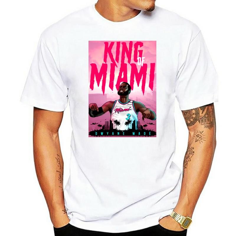 Áo nam King of Miami Dwyane Wade Áo thun in hình áo thun tees top