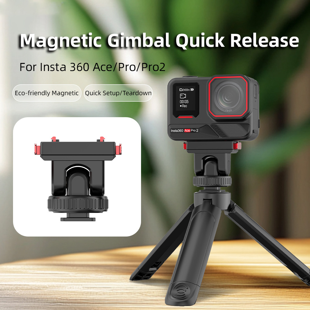 Dành Cho Insta360 Ace Pro 2 Từ Gimbal Đế Phát Hành Nhanh Lạnh Giày Ace Mở Rộng Adapter Cho Insta360 