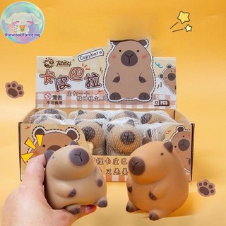 Thewoodfameing 1 Chiếc TPR Giải Nén Đáng Yêu Capybara Keo Mềm Chậm Phục Hồi Đồ Chơi Búp Bê Dễ Thương Ngộ nghĩnh Trick Quà Tặng Fidget Đồ Chơi Căng Thẳng EN