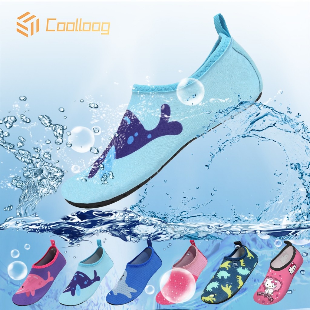Coolloog Giày bãi biển trẻ em ngoài trời, bơi lội,khô nhanhthoáng khí và mềm mại giày đi biển cho bé