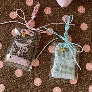  Ngôi sao xanh cánh thiên thần màu hồng nâu âm nhạc ghi chú bùa hộ mệnh mặt dây chuyền túi trang trí mặt dây chuyền 