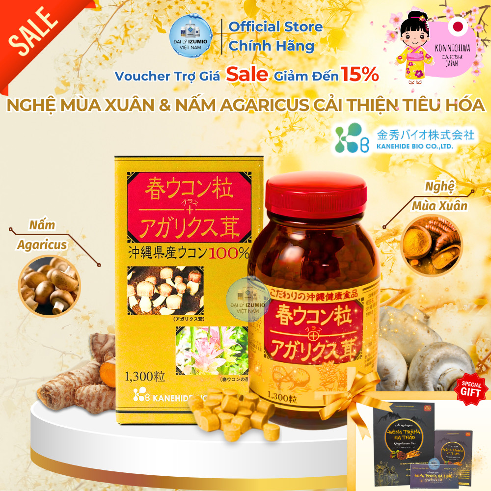 [Xuất Kèm VAT + Voucher 15%] Viên Uống Tinh Chất Nghệ Nano Curcumin Mùa Xuân & Nấm Agaricus Cải Thiệ