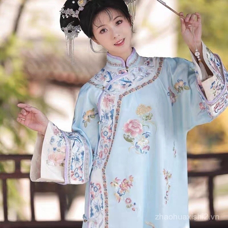 Trang phục cổ trang Thời Nhà Thanh Trang phục cờ Gege Yanji sườn xám công chúa Hán phục trang phục d