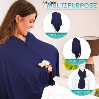 Khăn choàng cho con bú riêng tư CHLOCH, Bảo vệ quyền riêng tư Vỏ điều dưỡng màu trơn, Vải Muslin Đa chức năng cho bé bú Poncho