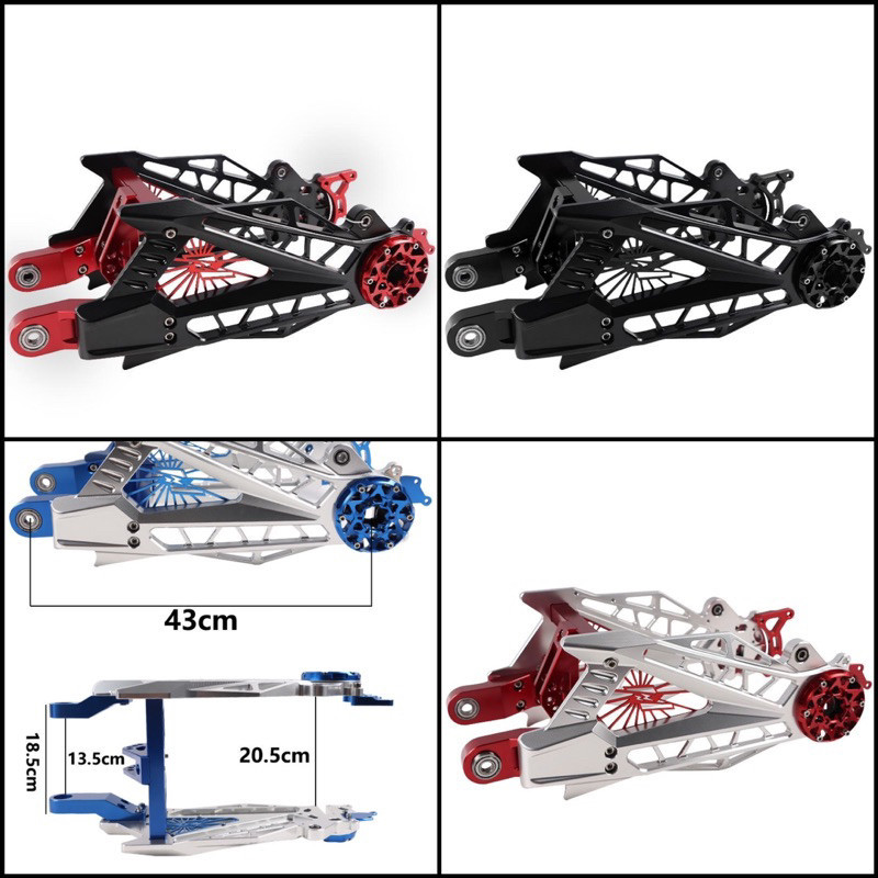 Gắp CNC V2 cho xe điện xmen trung quốc càng sau xmen phiên bản 1 phuộc và 2 phuộc