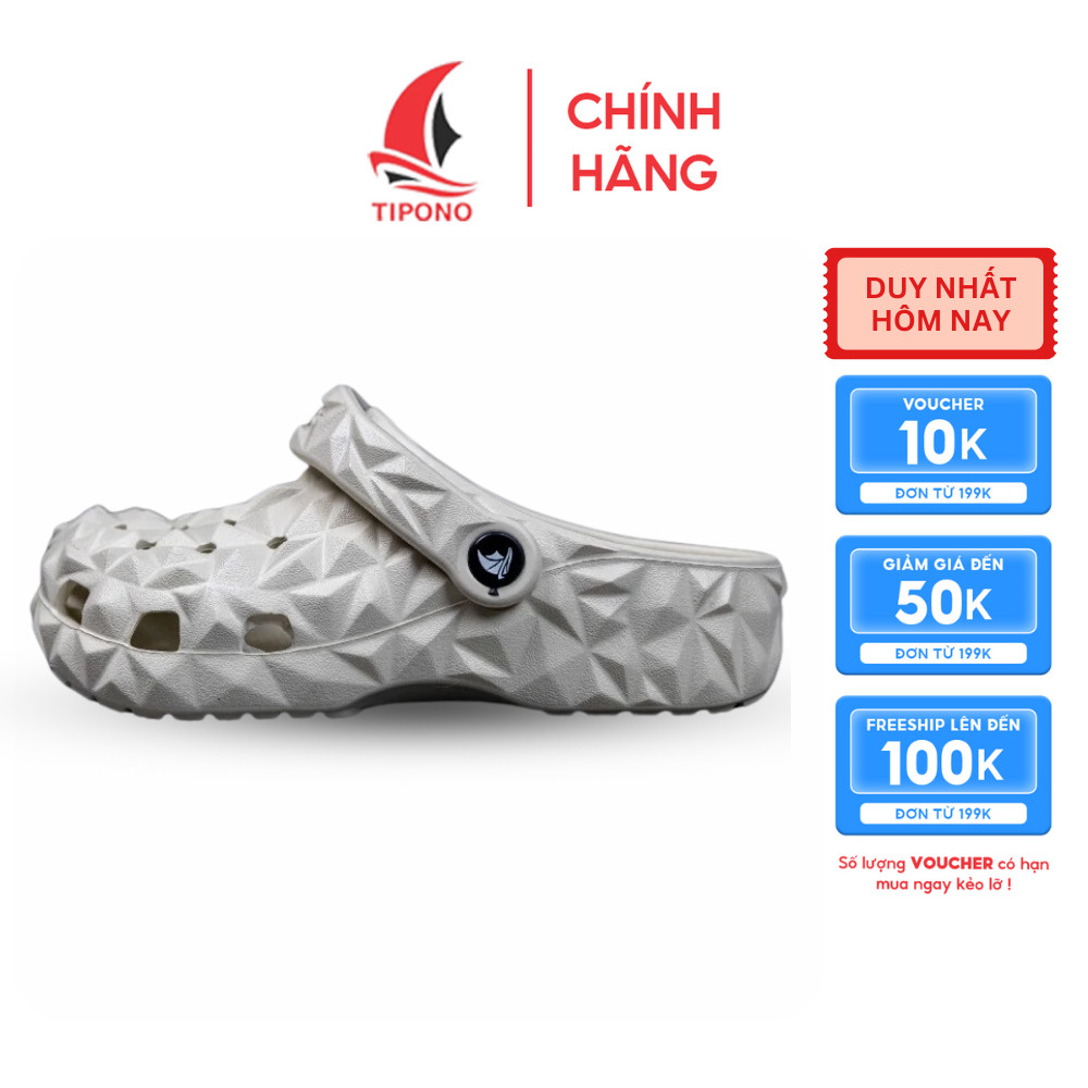 TIPONO LC16 [Tặng Charm Ngẫu Nhiên] Dép Sục EVA Unisex Êm Nhẹ Chống Trượt Đế 3cm Màu Sầu Riêng
