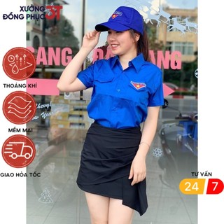 Áo Phông polo Đoàn Thanh niên nam nữ chất cotton cao cấp sẵn hàng tại shop 100% shop tự thiết kế