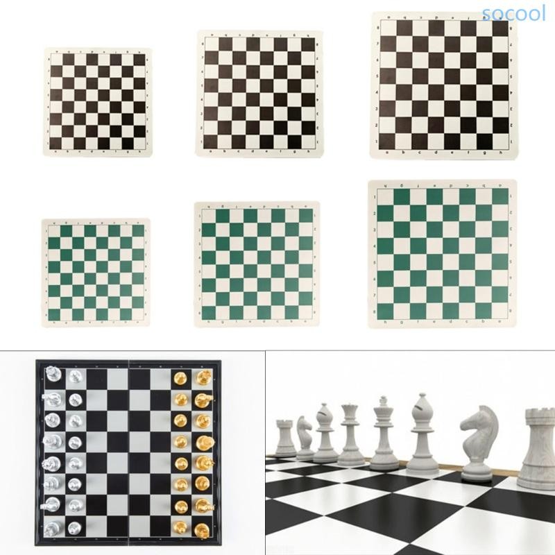 PU Chess Board Soft Rollable Chessboard Light Weight Tournament Chess Mat