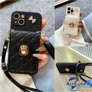 Ốp lưng OPPO A3X A3 Pro A60 A58 A57 A54 A53 A38 A18 A17 A17K A16 A16K A15 A15S A98 A96 A95 A94 A93 A92 A83 A79 A78 A77S A76 A74 A71 A52 A31 A12 A9 A7 A5 A5S A3S A1K 4G 5G Protect Camera 3D Bow Diamond Flip Card Wallet Change Purse Soft Case With Lanyard