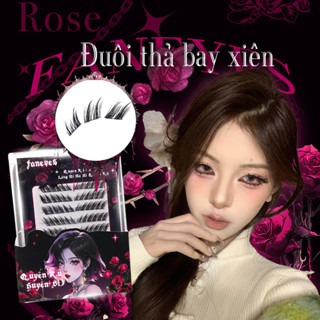 Cold Fox Fox Series Diagonal Bay Lông Mi Giả Nữ Tự Nhiên Bay Phong Cách Châu Âu Mỹ Phong Cách Đơn Cụm Lông Mi Phân Đoạn