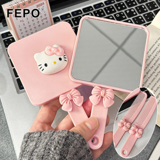 FEPO Di Động Gương Trang Điểm Hoạt Hình Tay Cầm Gương Mỹ Phẩm Quadrate Cho Bé Gái Dụng Cụ Mỹ Phẩm Tặng Gương Vanity Có Lược