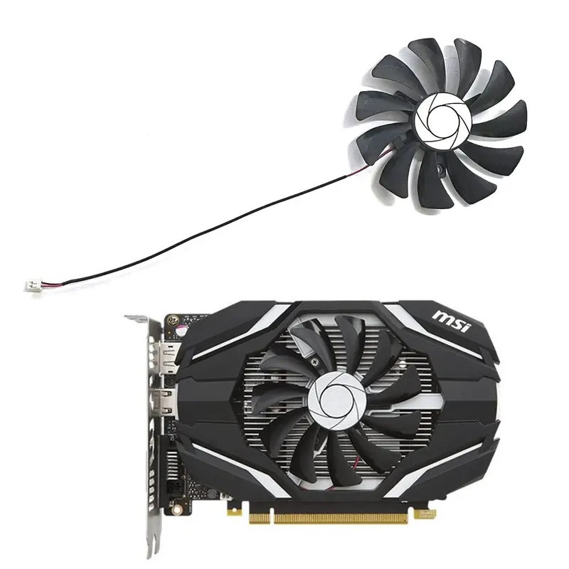 Quạt GPU 2PIN mới 85MM HA9010H12F-Z cho MSI GeForce GTX 1050 2G GTX 1050Ti 4G OC Bộ làm mát Card đồ 
