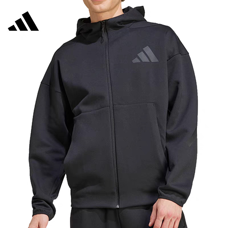 Logo thêu Adidas 100% Áo khoác cặp đôi nguyên bản Áo gió trơn dành cho nam