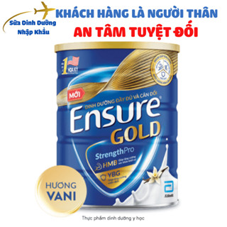 Sữa Ensure Gold bột có HMB YBG 800g Vani, ít ngọt - Hàng chính hãng