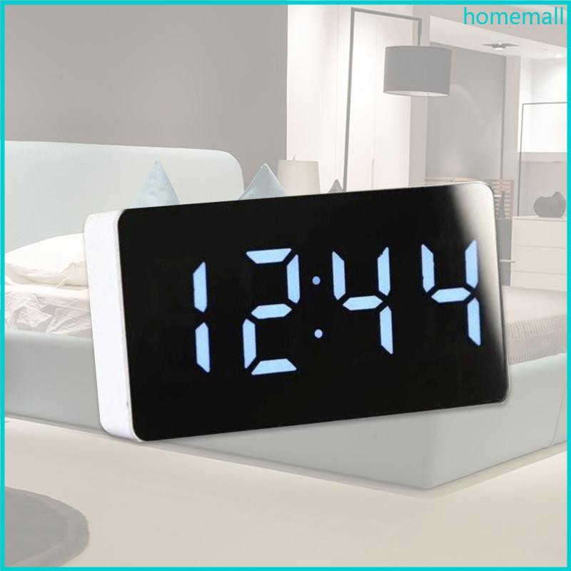 Digital Clock Large Display LED Electric Alarm Clock Mirrored USB Alarms
