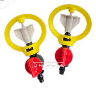  Combo 10 cái béc tưới phun mưa LA502 xoay 360 độ liền van gắn ống 6mm tưới rau màu cây ăn trái - Lam Anh 