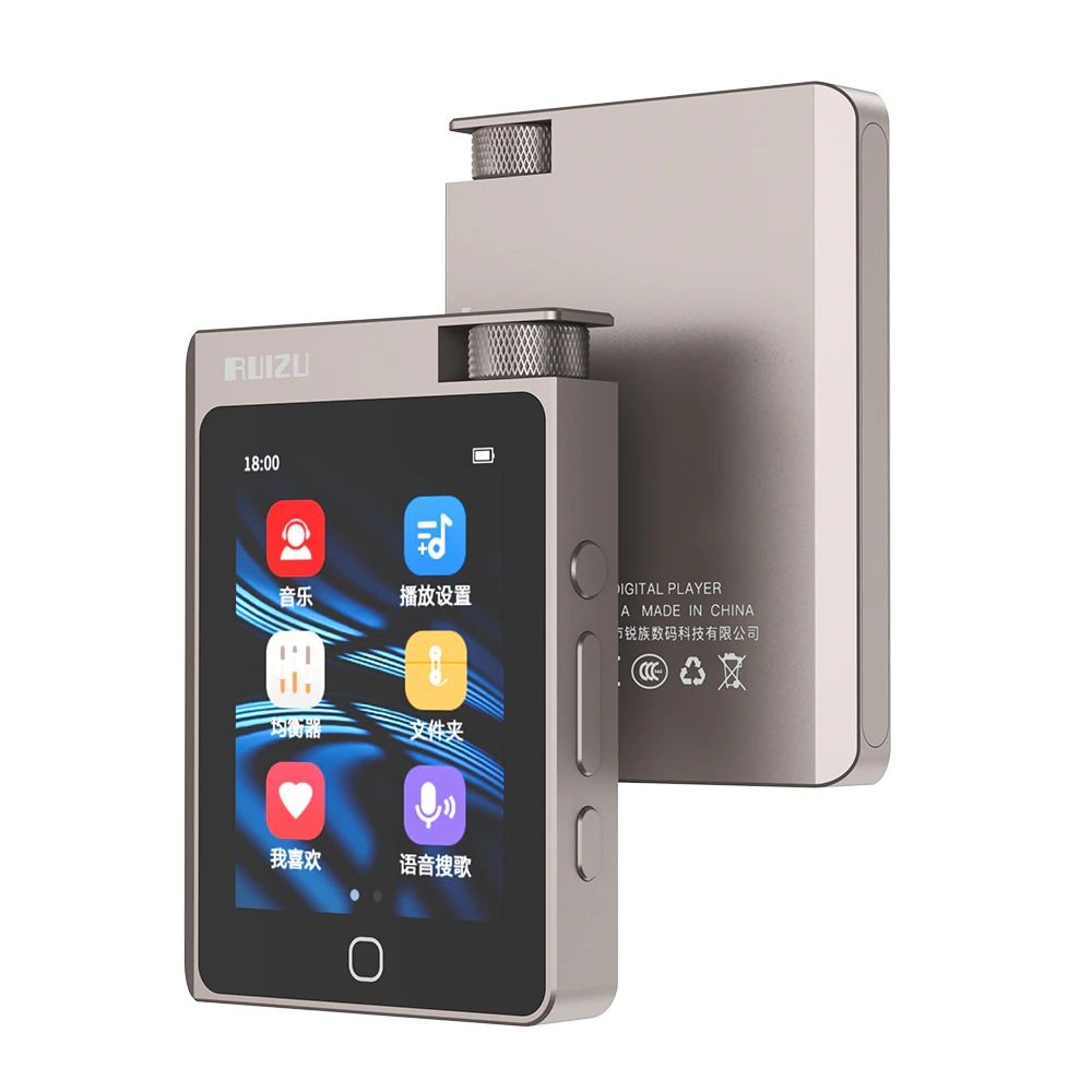 Máy nghe nhạc MP3 không dây bluetooth 5.0 Ruizu A55 Bộ Nhớ Trong 16Gb Hỗ Trợ Tiếng Việt