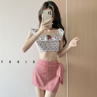 Bộ đồ bơi sinh viên màu hồng Dopamine mùa hè dành cho bé gái Bộ đồ bơi kỳ nghỉ