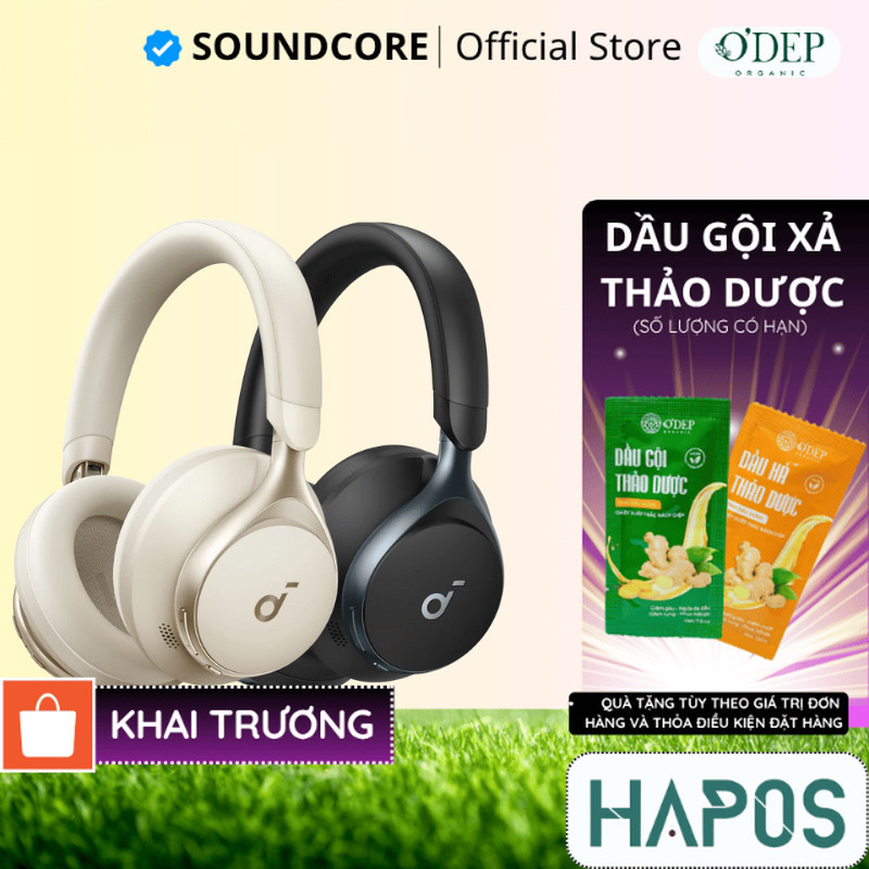 Tai nghe không dây chụp tai Soundcore Space One | Âm thanh Hi-res | Giảm ồn 98% | 55h phát nhạc - HAPOS HSA
