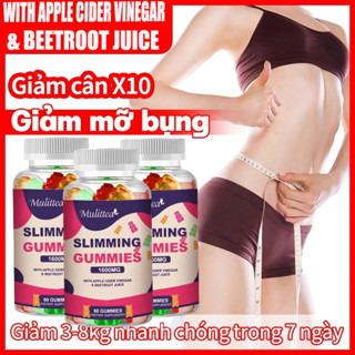  USA BRAND Mulittea Slimming Gummies 7 day slimming 1 to 16 kg slim detox Kẹo dẻo Giảm cân 