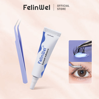 FelinWel - Bộ Nhíp Và Keo Dán Lông Mi Giả, Dễ Dàng Ứng Dụng, Giữ Chắc, Không Thấm Nước