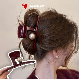  Ngọc Trai Lấy Kẹp Đỏ Kích Thước Lớn Thích Hợp Cho Nhiều Tóc Tập Cá Mập Kẹp Tóc Nữ Đầu Lưng Phụ Kiện Tóc 