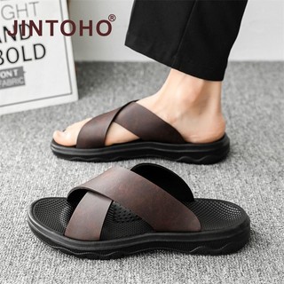  Dép đi biển chống trượt JINTOHO dành cho nam Plus Size Ultra Light Dép mềm mại thoải mái 