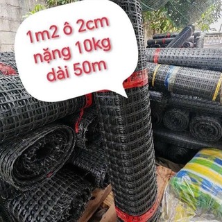 Loại 1 ô 2cmx2cm cao 1m2 dài 50m nặng 10kg. Lưới nhựa hàng rào lỗ mắt nhỏ. Dùng trong chăn nuôi gà vịt. ( HCM)