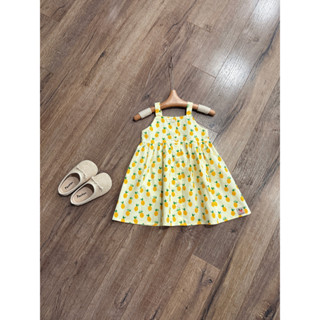 Váy Bé Gái CARROT Hai Dây, Họa Tiết Quả Dứa, Chất Liệu Thô Cotton Thấm Hút Mồ Hôi Tốt