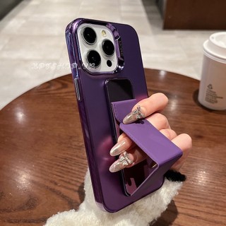  Mạ Giá Đỡ Gấp Acrylic Ốp Lưng Điện Thoại iPhone 17 Pro Max 16 Plus 15 14 13 12 11 Pro Max Vỏ Bảo Vệ Chống Sốc 