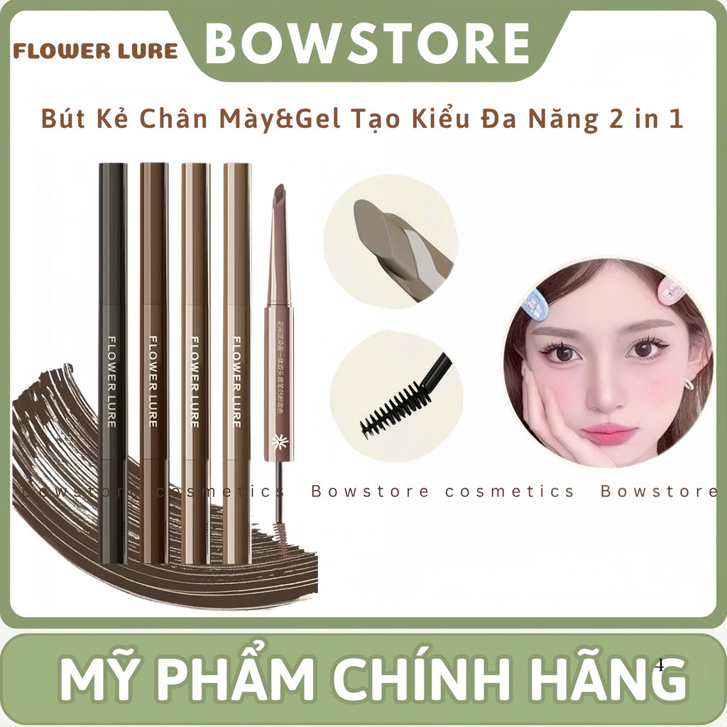 [FLOWER LURE] Bút chì kẻ mày Flower Lure Chì kẻ mày ,Kem nhuộm mày đa năng chống nước ,lâu trôi và t