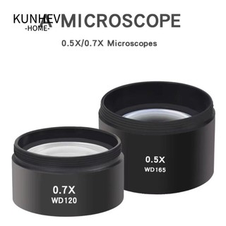 Kính hiển vi KUNHEV Mục tiêu phụ trợ, Kính lúp âm thanh nổi WD165 0.5X WD120 0.7X Zoom, Ống kính Barlow chống dầu Fume HD chất lượng cao