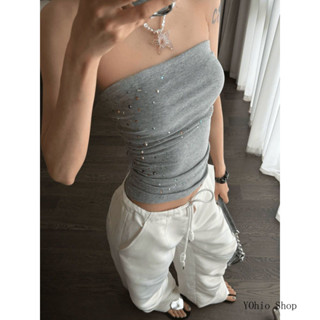 Áo trễ vai nữ màu xám quây cay Slim Fit đa năng