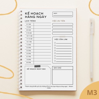 [Daily Planner 2025] Sổ Tay Kế Hoạch Mục tiêu Nhật Ký Hàng Ngày , sổ ghi chú A5, Gồm 72 Trang, Bìa Mềm