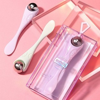 Máy mát xa mắt bằng thép không gỉ Máy mát xa bằng tay bi lăn bi hai đầu để giảm mỏi mắt và xóa nếp nhăn mắt B84L