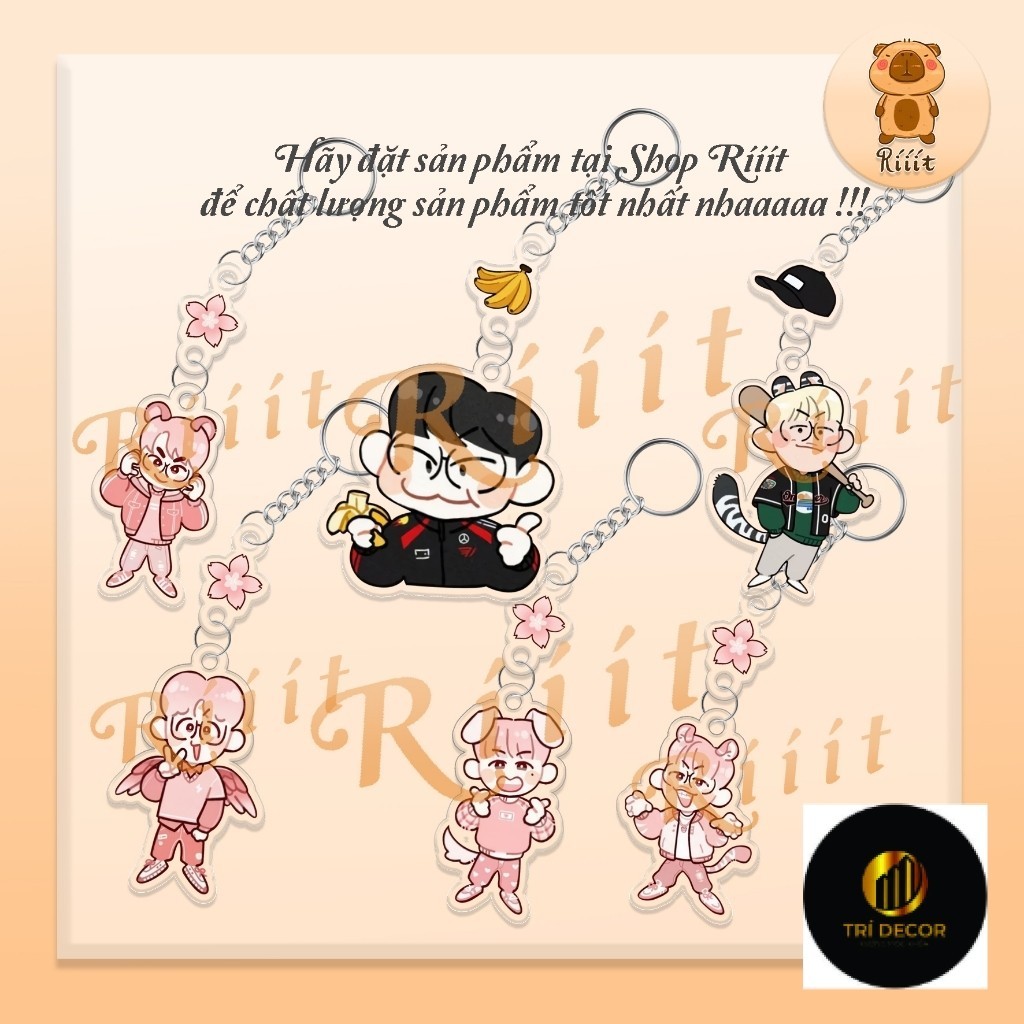 Móc khóa T1 LOL móc khoá quà lưu niệm, phụ kiện túi xách balo móc khoá bằng chất liệu arcrylic- zend