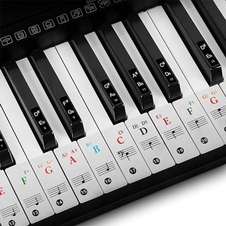 Nhãn dán bàn phím đàn Piano CHLOCH, Biểu tượng nhãn dán phổ đàn Piano có thể tháo rời trong suốt, Dụng cụ tự dính 88 / 61 / 54 / 49 Ghi chú đề can nhạc chính