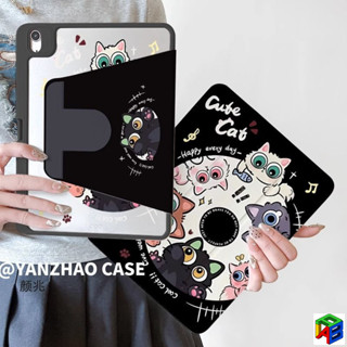  Bản ghi âm nhạc mèo black720° Ốp lưng ipad xoay A16 2025 air6   5 mini6   7 Ari7-M3 Acrylic pro11 iPad mới 11 A16   10 thế hệ 2022 Vỏ chống rơi có khe cắm bút Màu xanh lam 