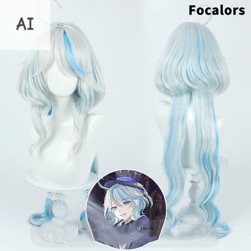 AI Furina Genshin Cosplay Tóc Giả Dài Xoăn, Chống Nóng, Phù Hợp Halloween Cho Nữ VN