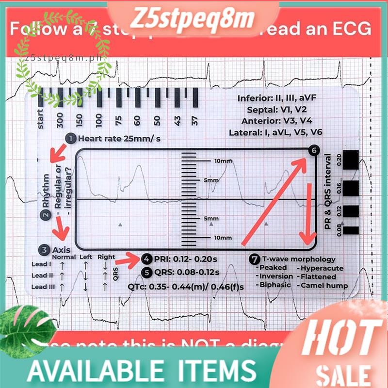 Thước đo ECG 7 bước, Thước đo ECG 7 bước để giải thích ECG / EKG, Công cụ đo và phân tích tim nhanh 