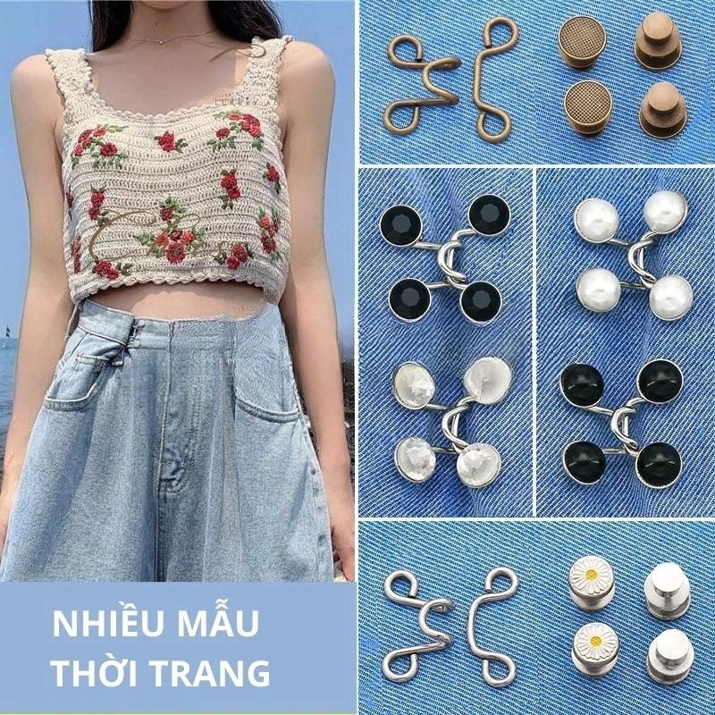 MiraLife Nút gài điều chỉnh lưng quần nút ghim quần jean nhiều hình dễ thương Nút gài điều chỉnh lưng quần