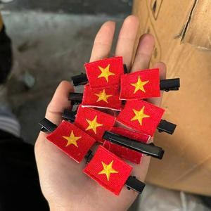 Kẹp tóc lá cờ việt nam  kẹp tóc cờ đỏ sao vàng yêu nước [ V201 ]