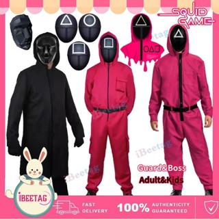 Mực Bảo Vệ Trò Chơi / Boss Trang Phục Hóa Trang Người Lớn & Trẻ Em Áo liền quần Có Găng Tay Mặt nạ Có Mũ Trùm Đầu Áo liền quần Halloween Nhập Vai Sự Kiện Trang Phục Nhân Vật Trang Phục