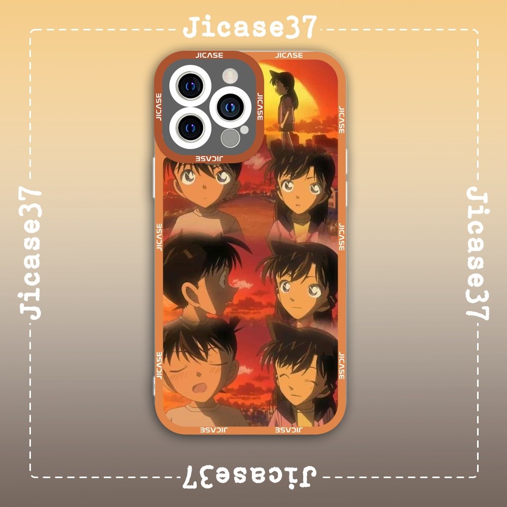 Ốp lưng iPhone Cạnh Vuông Samsung Xiaomi Oppo Anime Họat hình Detective Conan Thám tử lừng danh cona